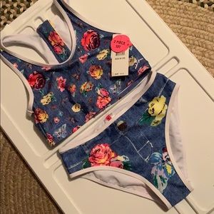 NEW Girls 2 piece bathing suit-size 10